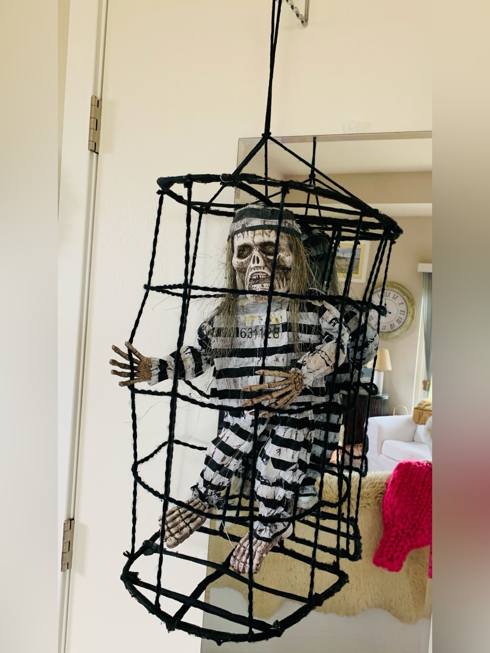Caged Prisoner Skeleton 31” long